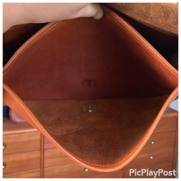 Vintage 70’s NYC Coach Convertible Clutch # 9635 in British Tan Leather - Picture 9 of 13